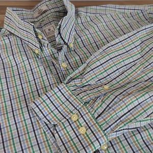 Peter Millar Men’s L Plaid Check Long Sleeve Button Down Shirt